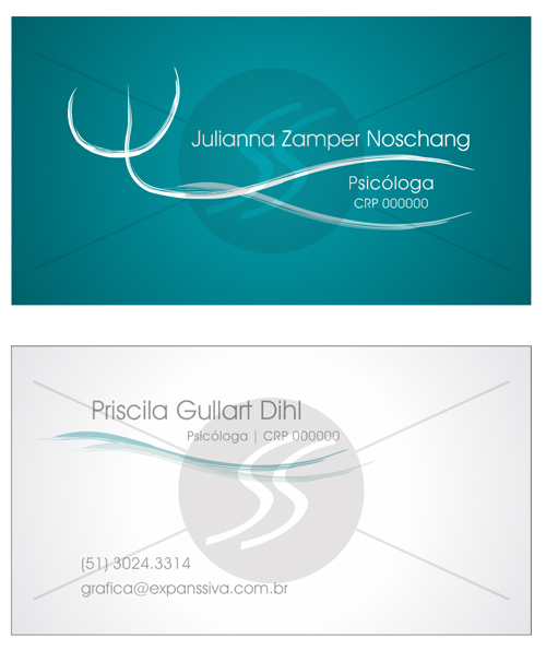 Cartões de Visita criativos para Psicologia Cartões de Visita criativos para Psicologia