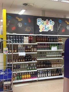 spirits and liquors in the back to school section fail