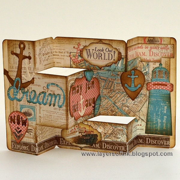 Layers of ink - Nautical Tri-Shutter Card