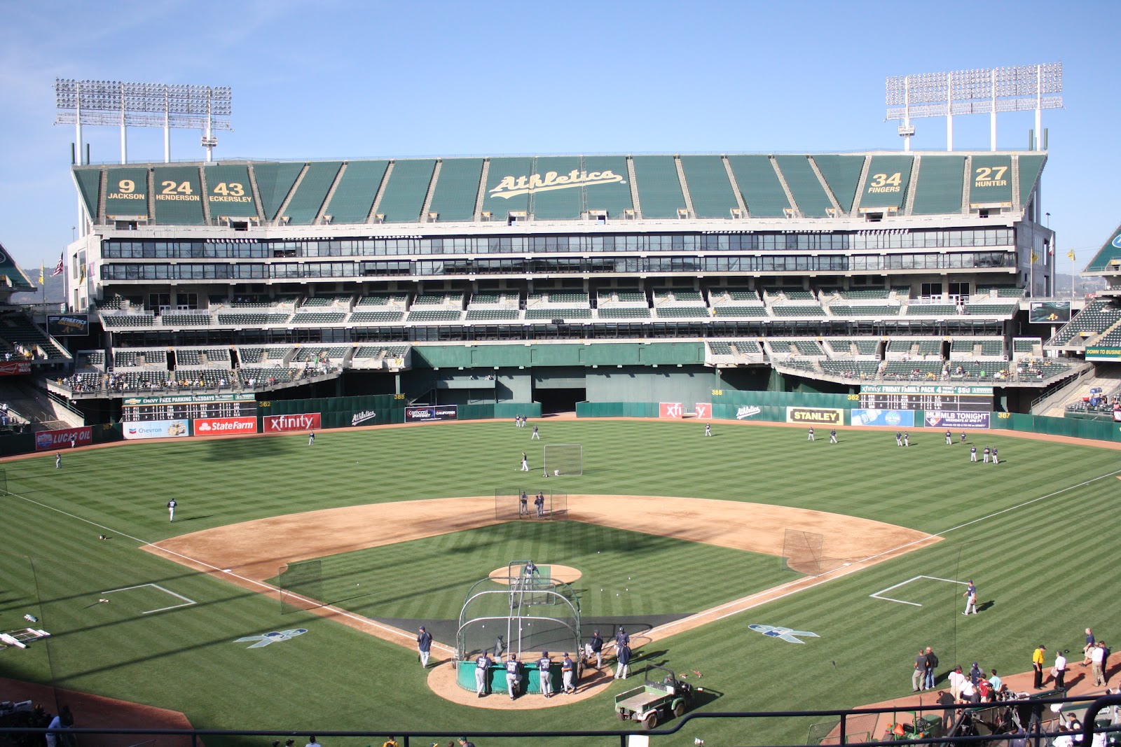 ballpark tours Oakland Coliseum, 2012