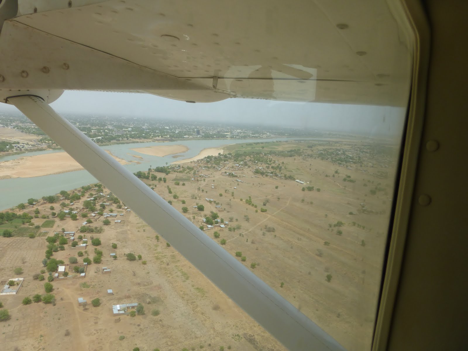 Flying over N'djamena