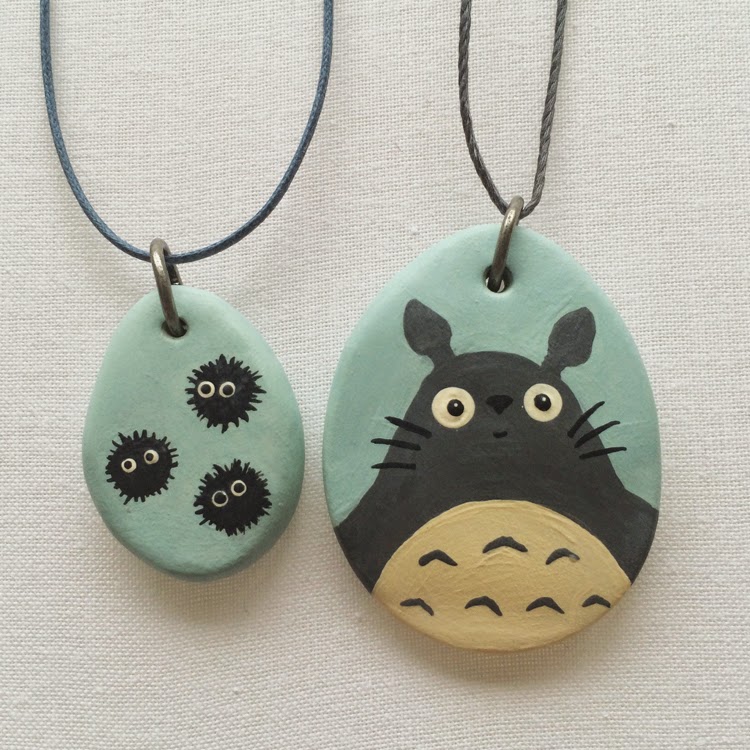 scientific culture Polymer Clay Pendants playing with Studio Ghibli