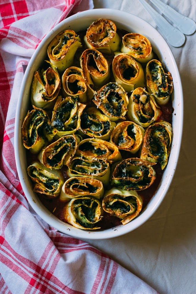 Friarielli & sound: Jamie's inspiration: squash and spinach pasta rotolo