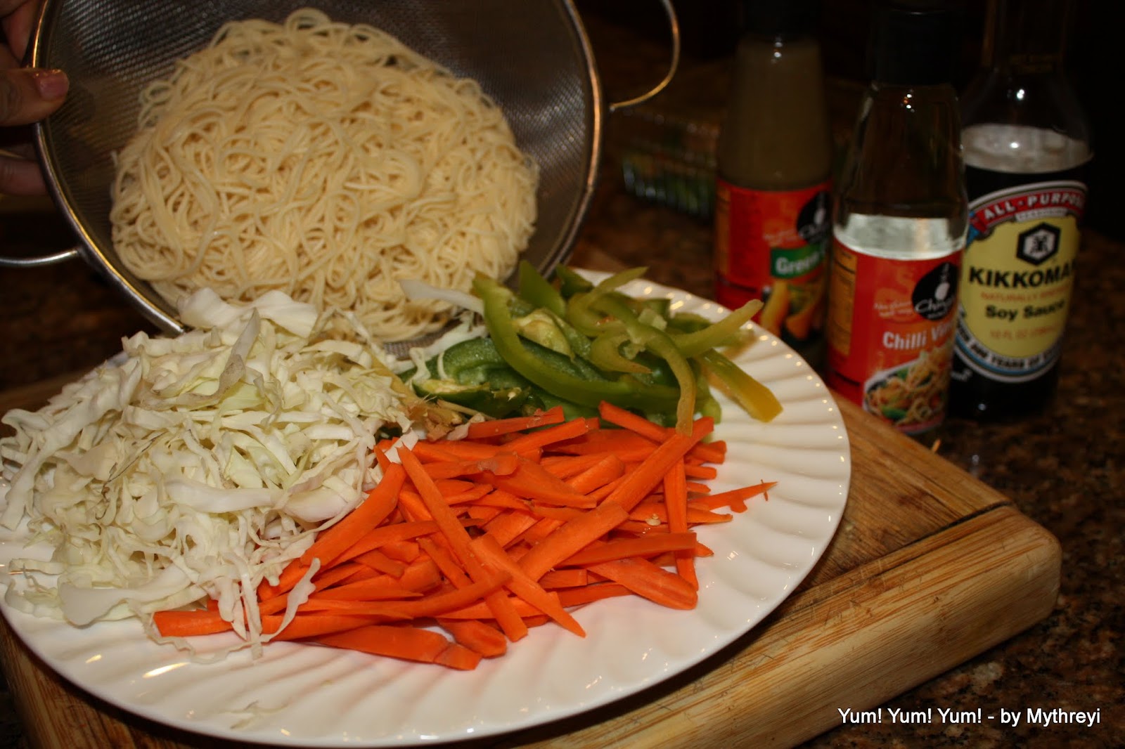 Yum! Yum! Yum! Chili Garlic Noodles ( Restaurant Style) Bamboo