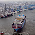 Maersk Q2 Financial Results - Triple E vessel leaving the Port of Rotterdam