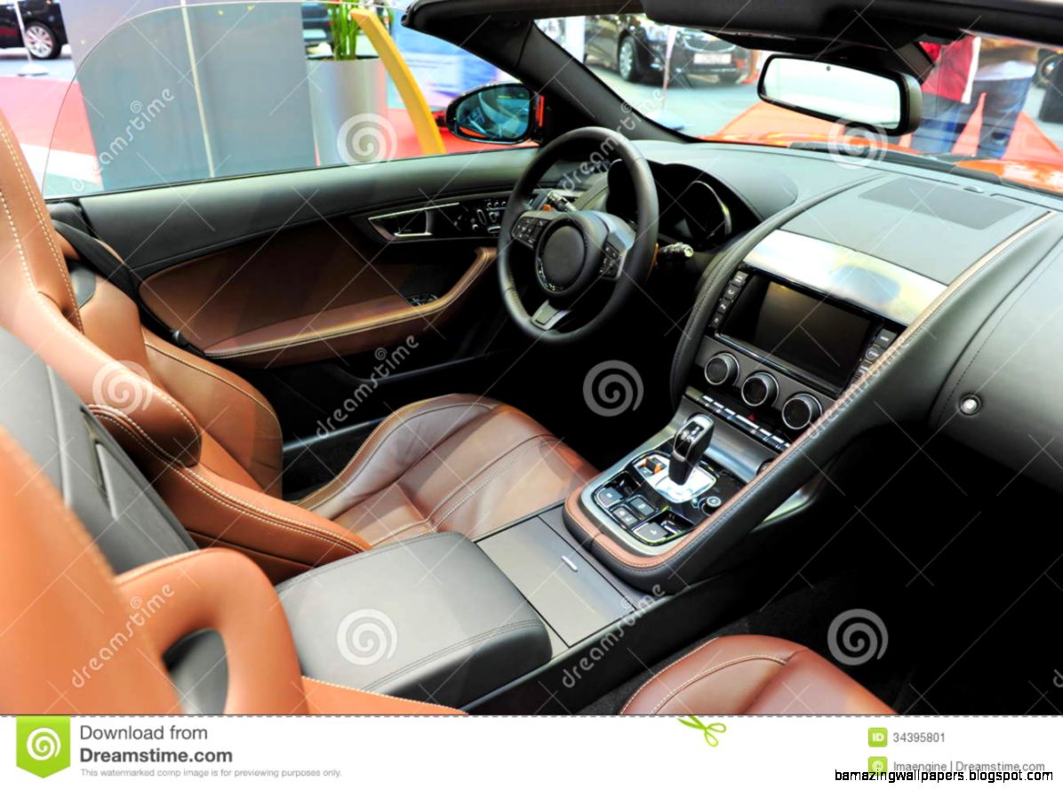 Leather Interior Of A Convertible Jaguar Sports Car Stock Image Leather Interior Of A Convertible Jaguar Sports Car Stock Image
