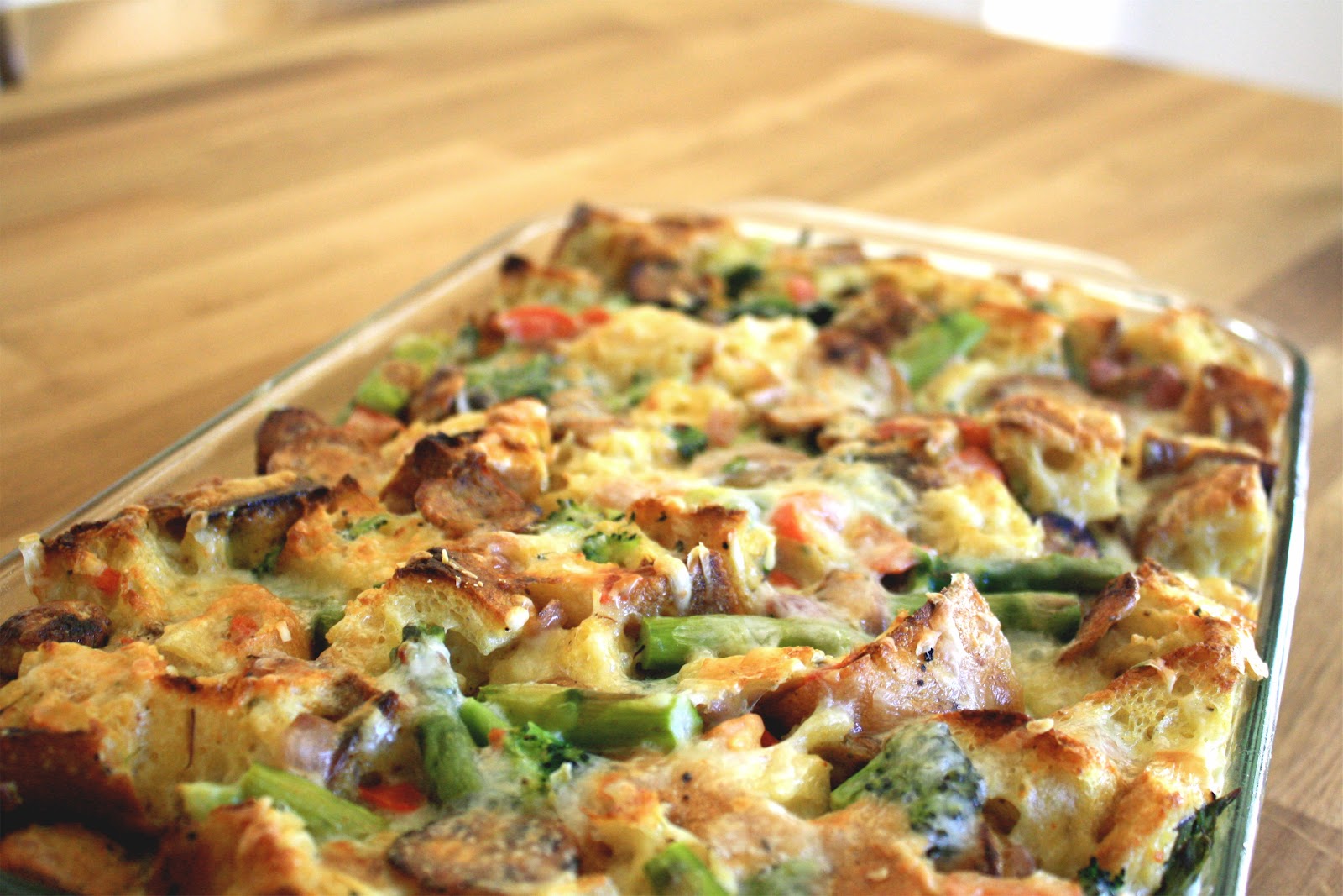 Veggie & Sausage Breakfast Strata K. Fox Cooks