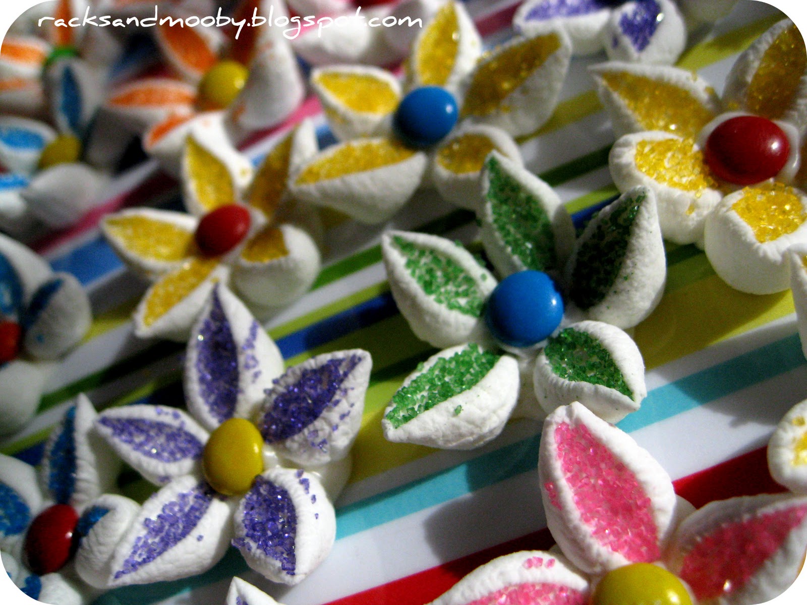 RACKS and Mooby Easter Dessert "Reveal" {mini marshmallow flowers}