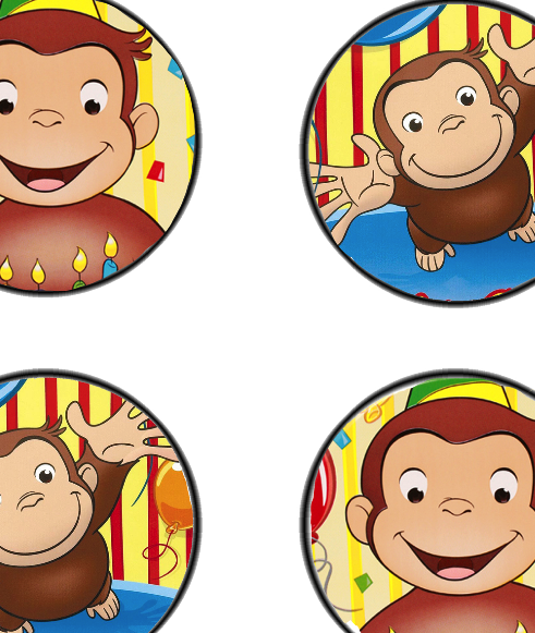 Curious George Cupcake Toppers