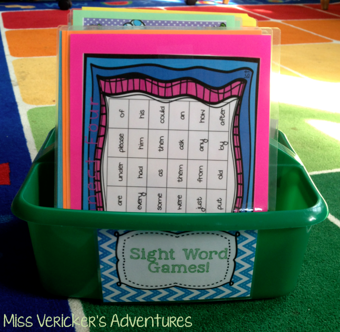 Reading Snapshot Sight Word Buckets! Miss Vericker's Adventures