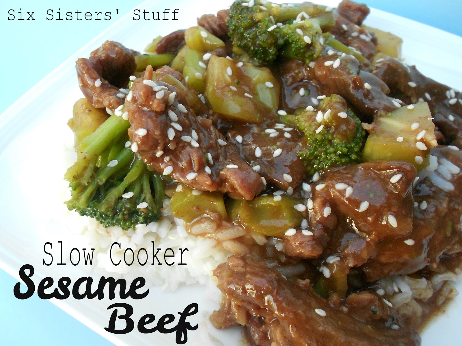 Slow Cooker Sesame Beef Six Sisters' Stuff