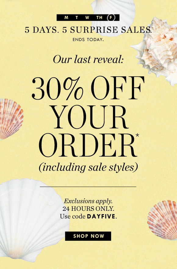 J.Crew Aficionada 5 days, 5 surprise sales Extra 30 Off DressUp
