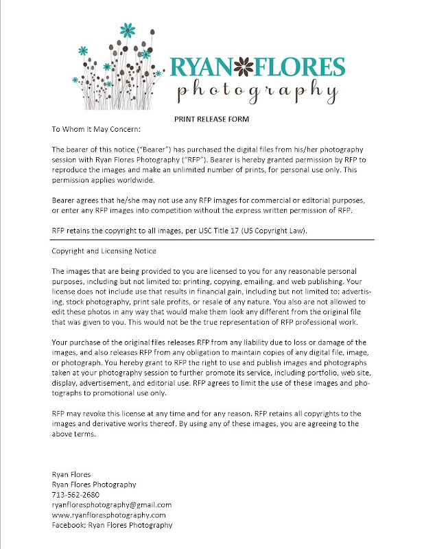 Ryan Flores Photography Session Info