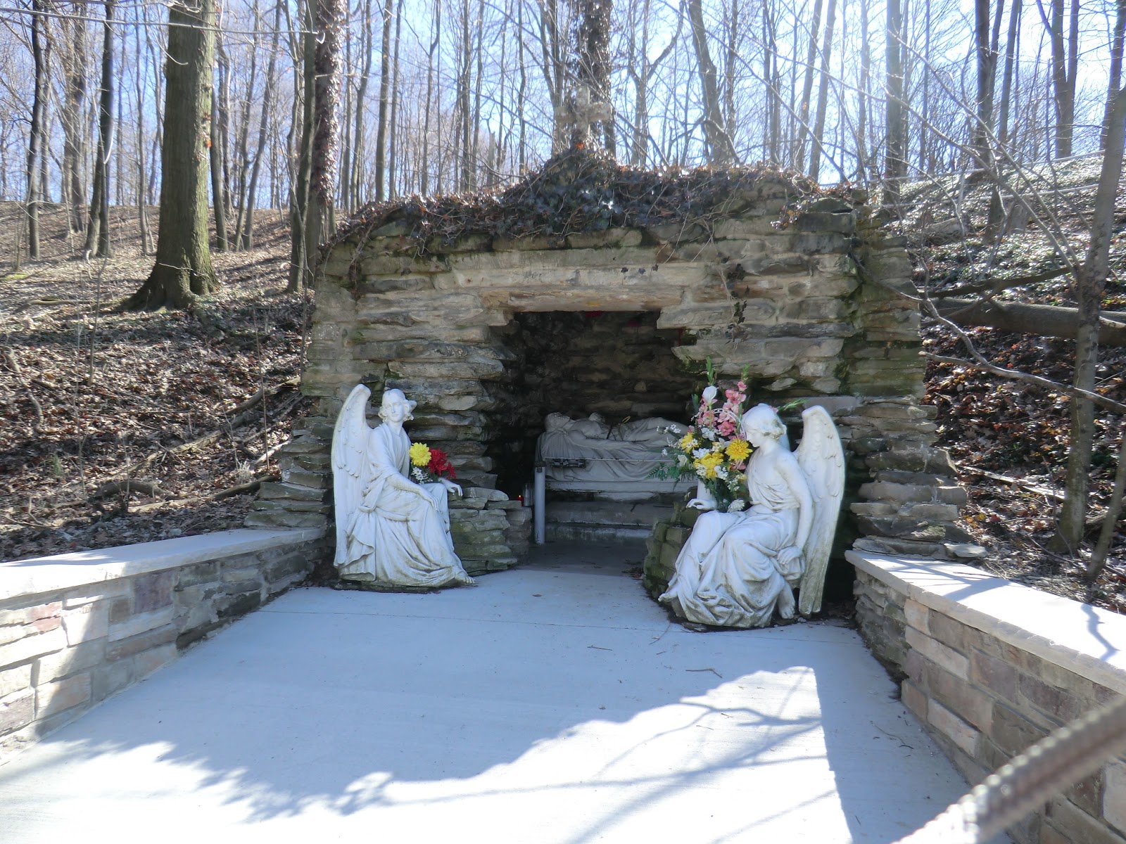 A View from the North Coast Way of the CrossLourdes Shrine in Euclid
