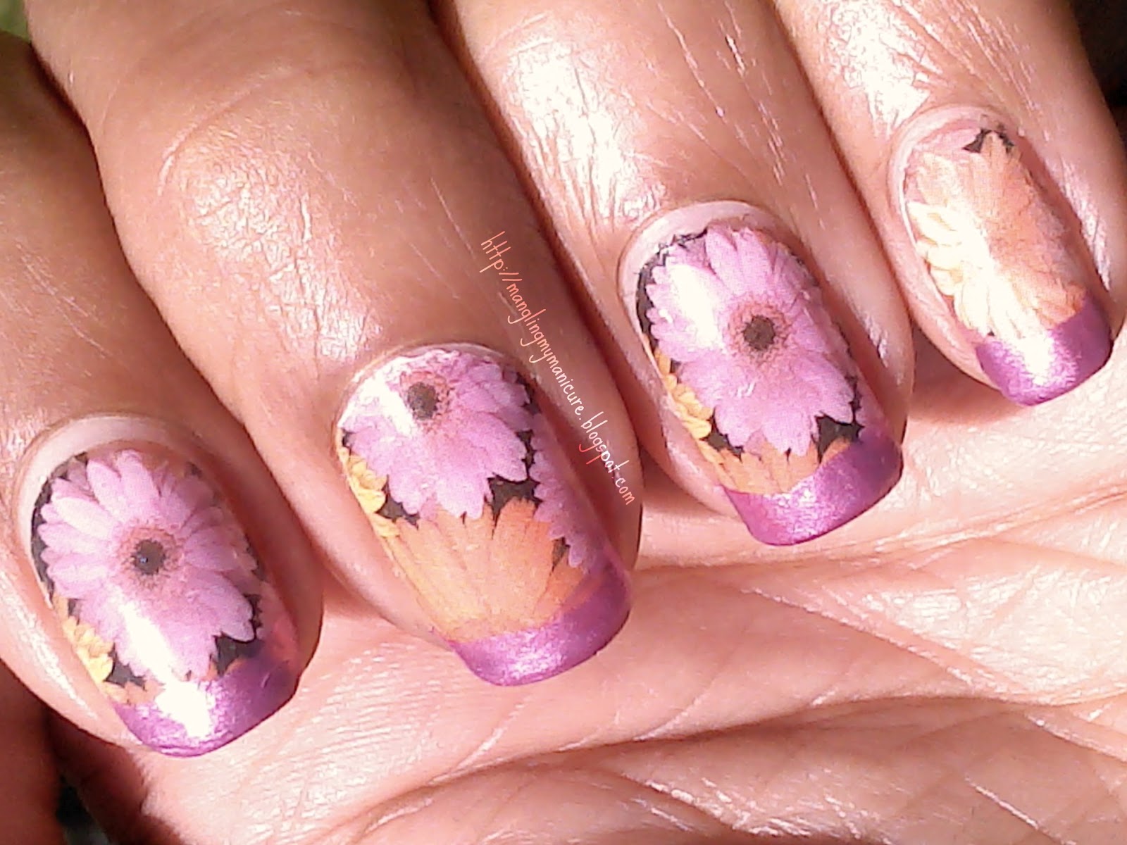 Mangling my Manicure Floral Water Decals