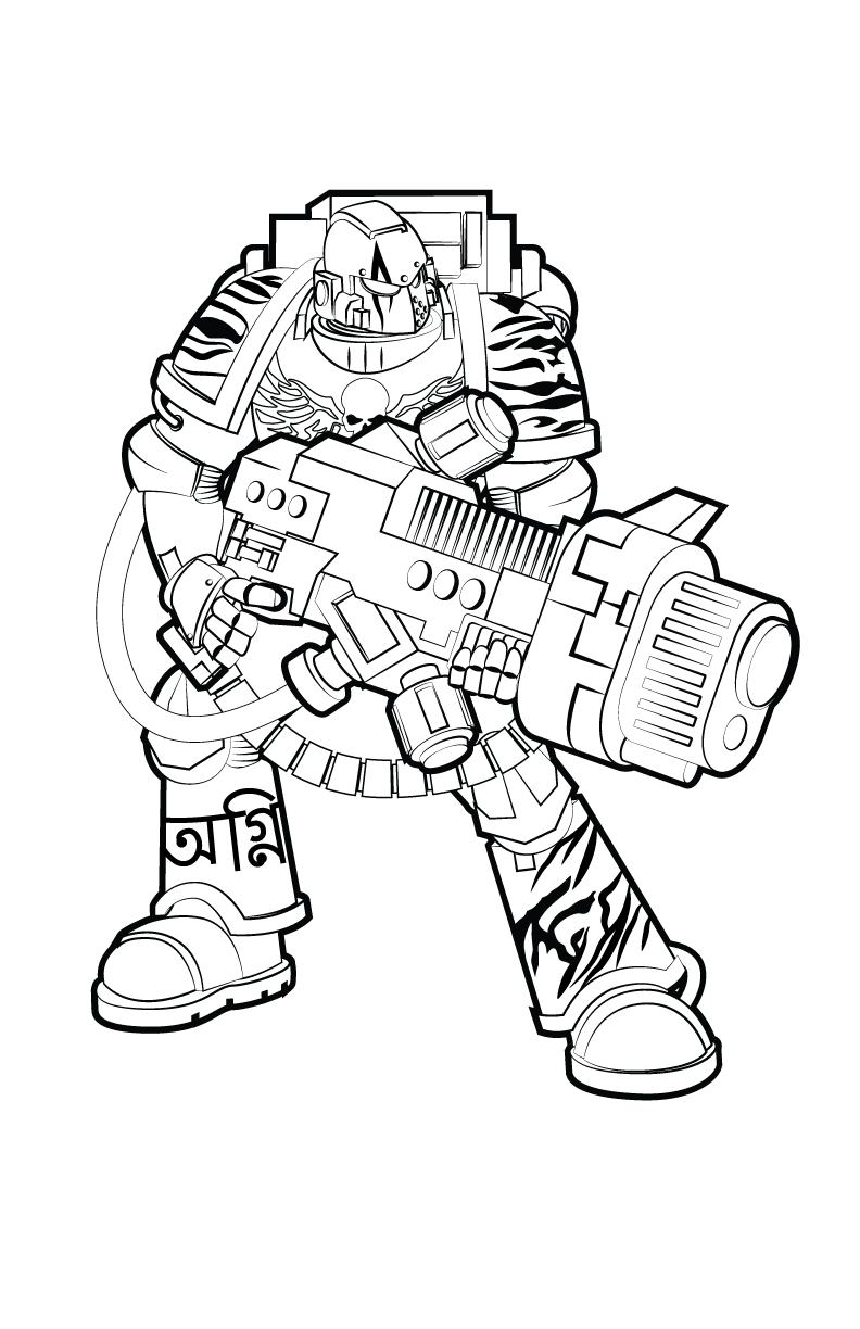 5 Years of Paint StepByStep Drawing a Space Marine