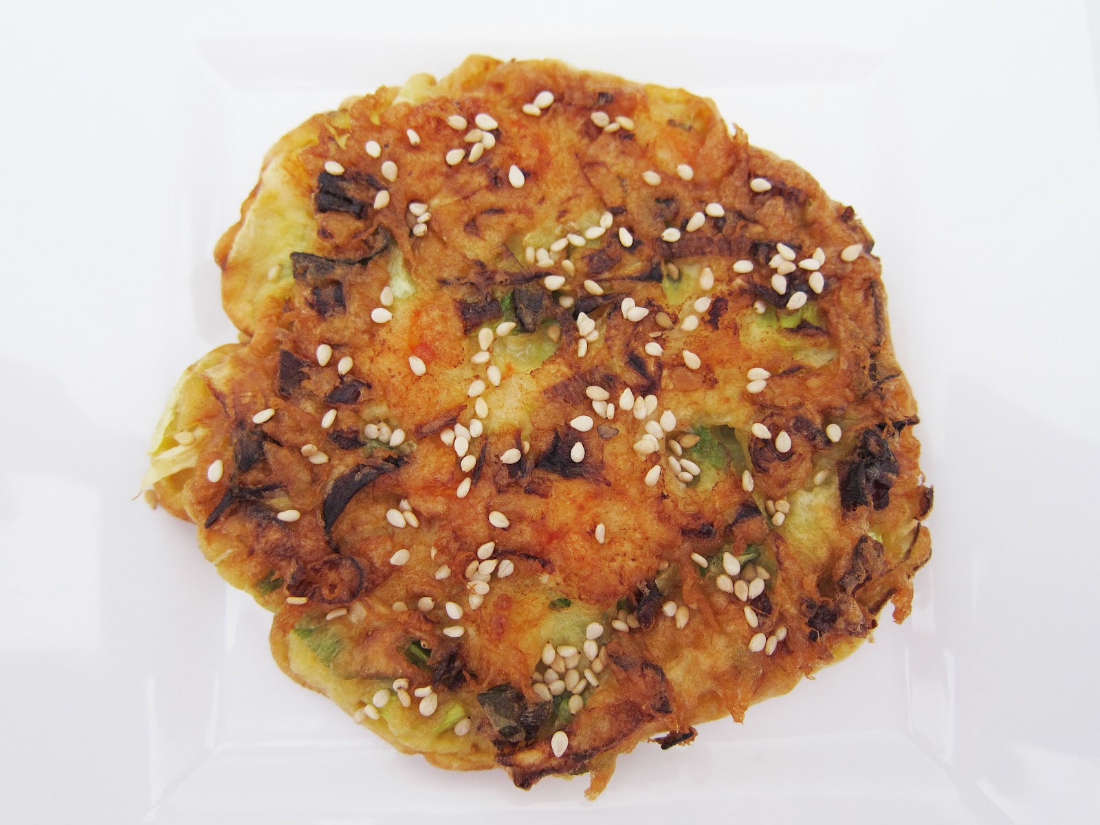 Bloatal Recall Okonomiyaki (Japanese Cabbage & Shrimp Pancakes)