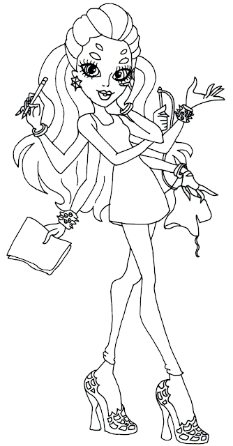 Wydowna Spider Free Printable Monster High Coloring Sheet