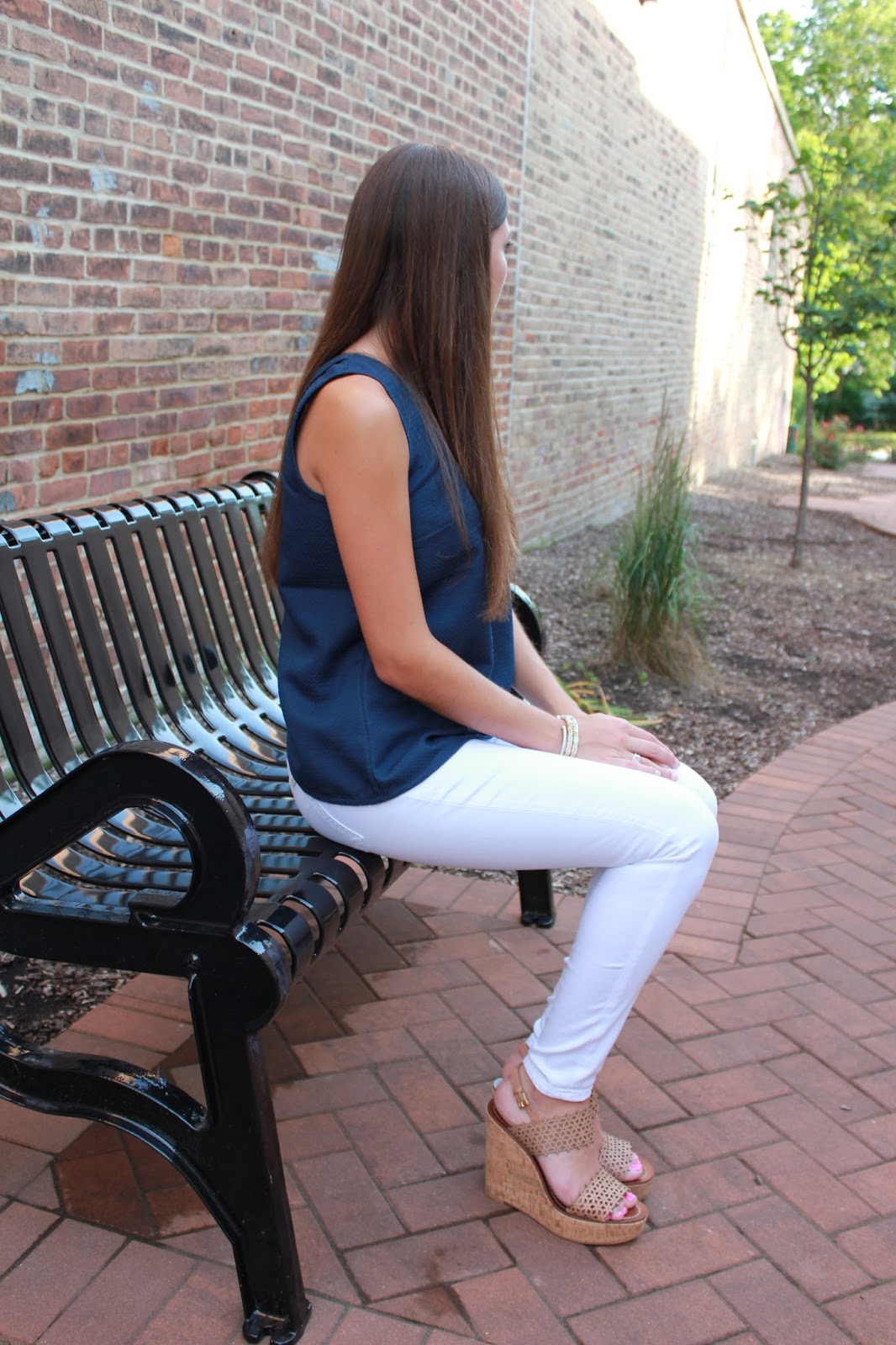 Fashion Friday White Jeans and Wedges Anchors and Pearls