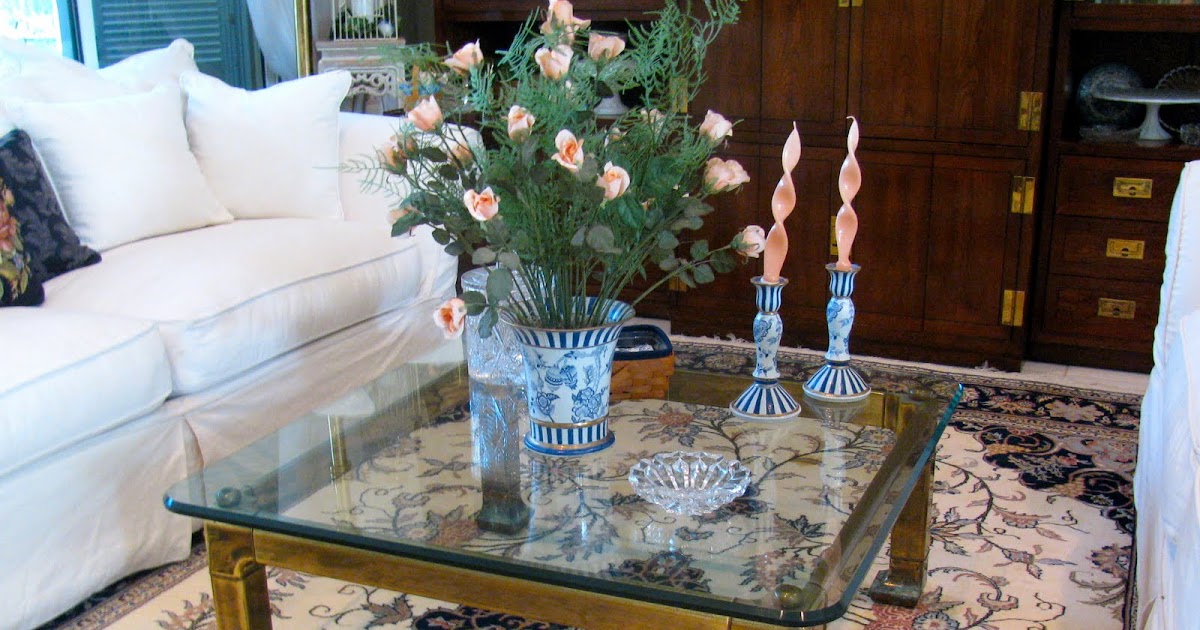 MAY DAYS Spray Paint Brass Coffee Table Makeover