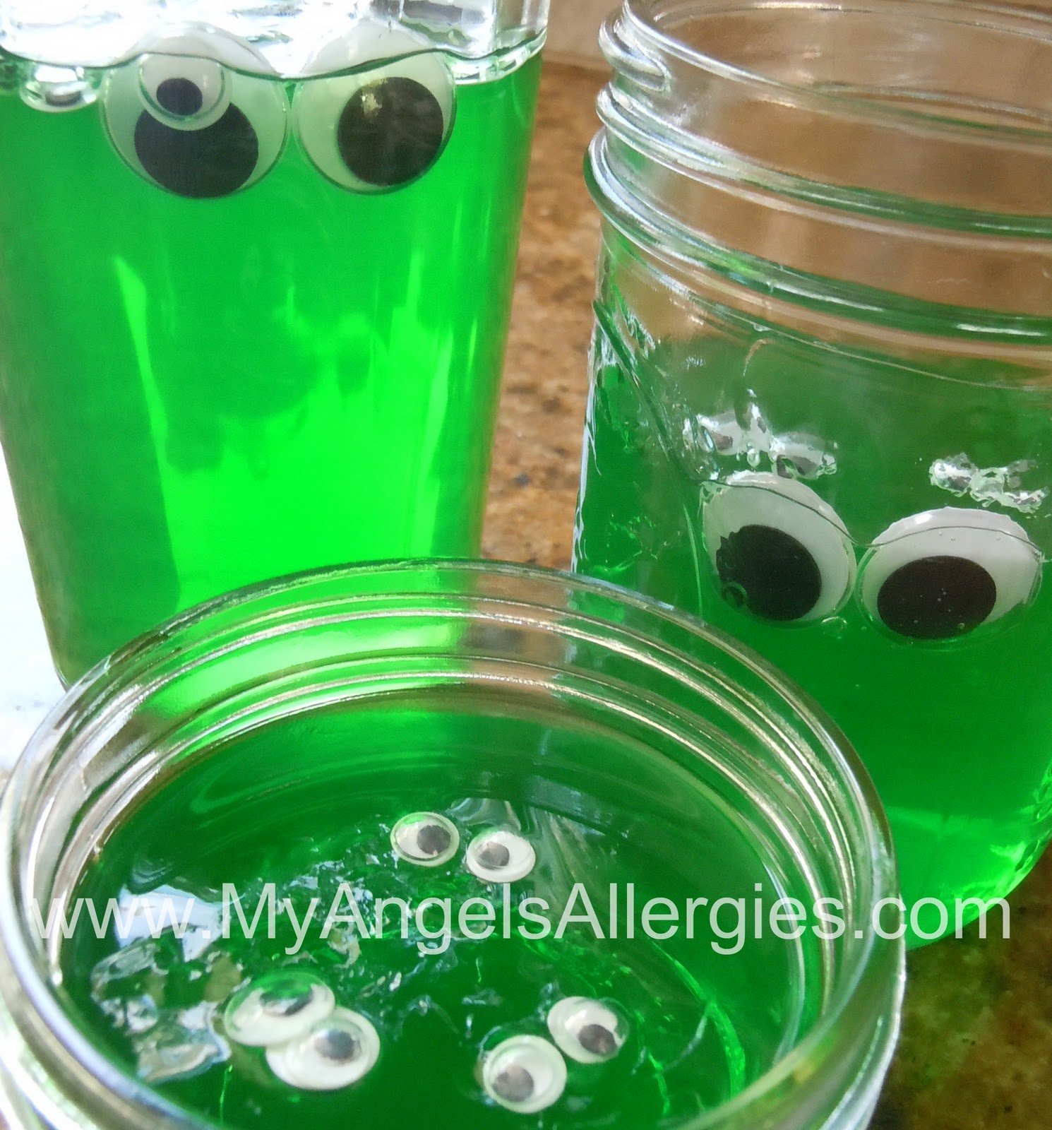 Googley Eyed Jello Blobs My Angel's Allergies