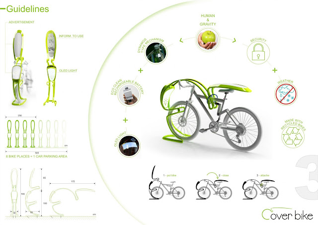 Cover Bike: paraciclo minimalista protege as bicicletas do sol