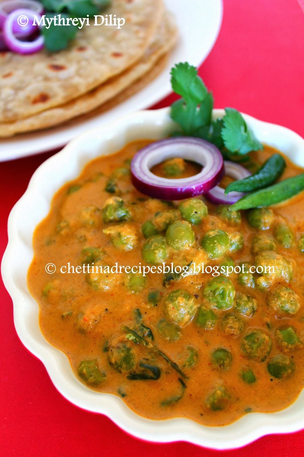 Peas Kurma Side dish for Chapati Chettinad Recipes