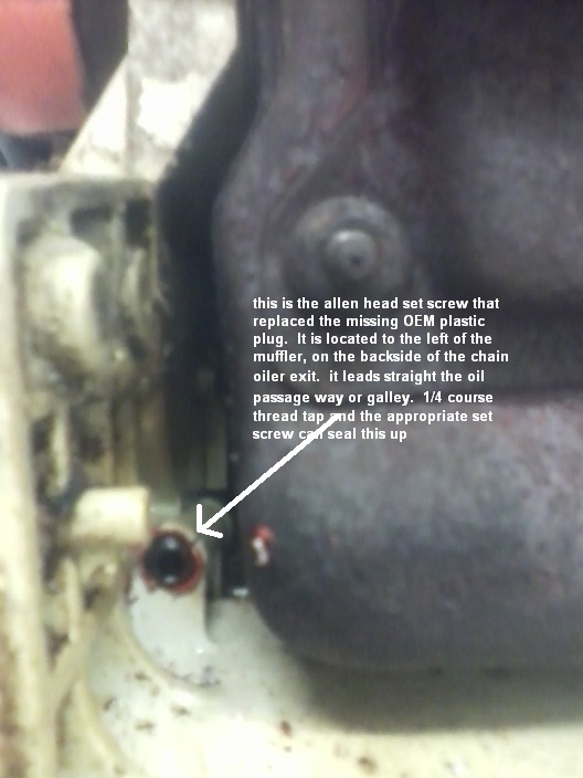 The Missing Tooth Stihl MS310 oiler problem