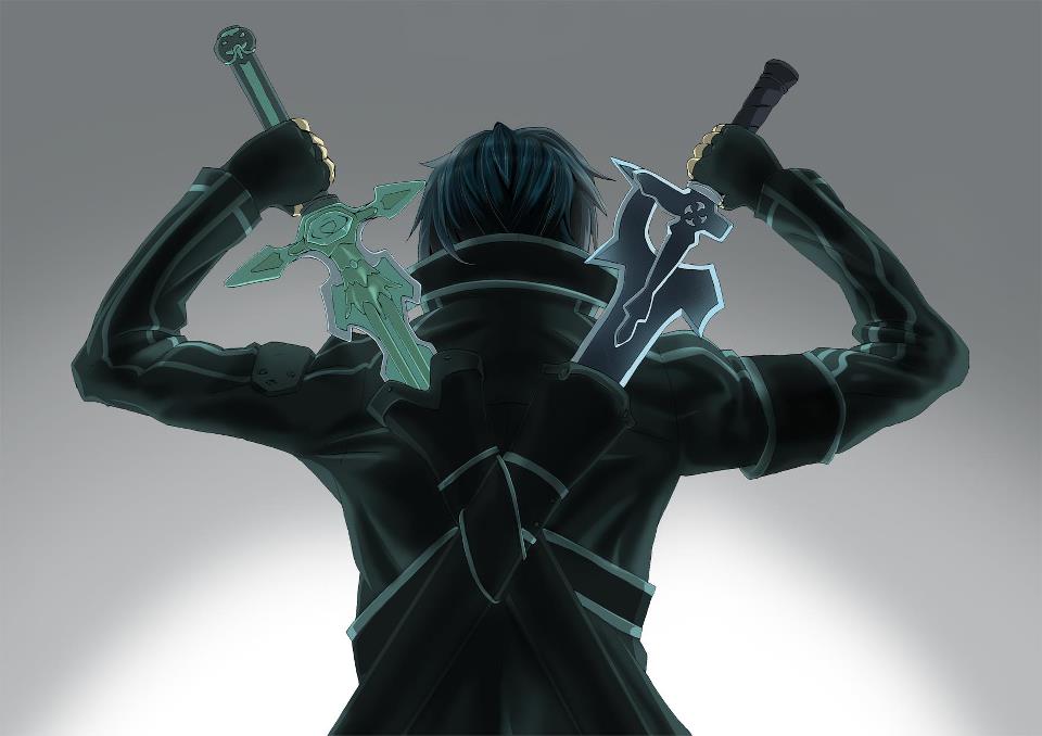 ONE BLACK ANIME Kirito's swords!!