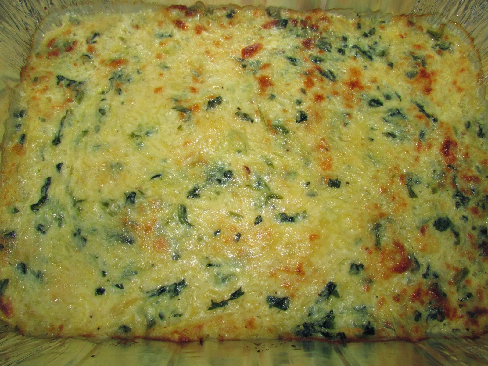 For the Love of Food Spaghetti Squash and Spinach Casserole