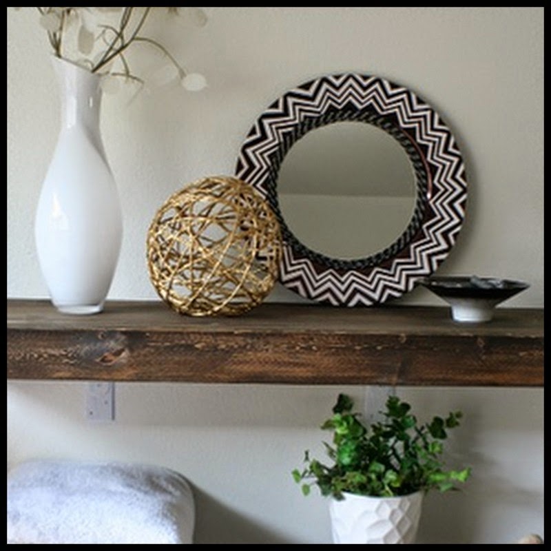 Dollar Store Crafter Black And White Chevron Mirror