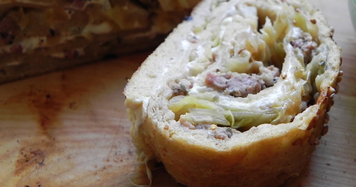 Let Them Eat Healthy Cabbage & Sausage Stuffed Bread
