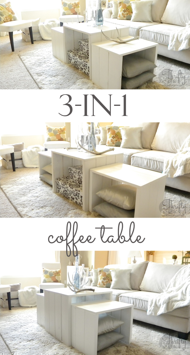 Coffee table plans that you can use in so many different configurations!