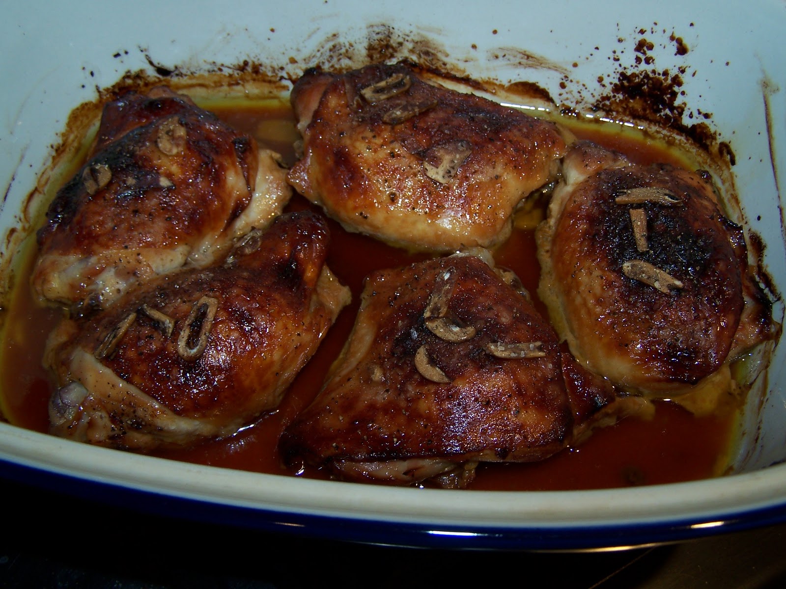 Go Ahead... Take A Bite! Oven Roasted Honey Ginger Chicken Thighs