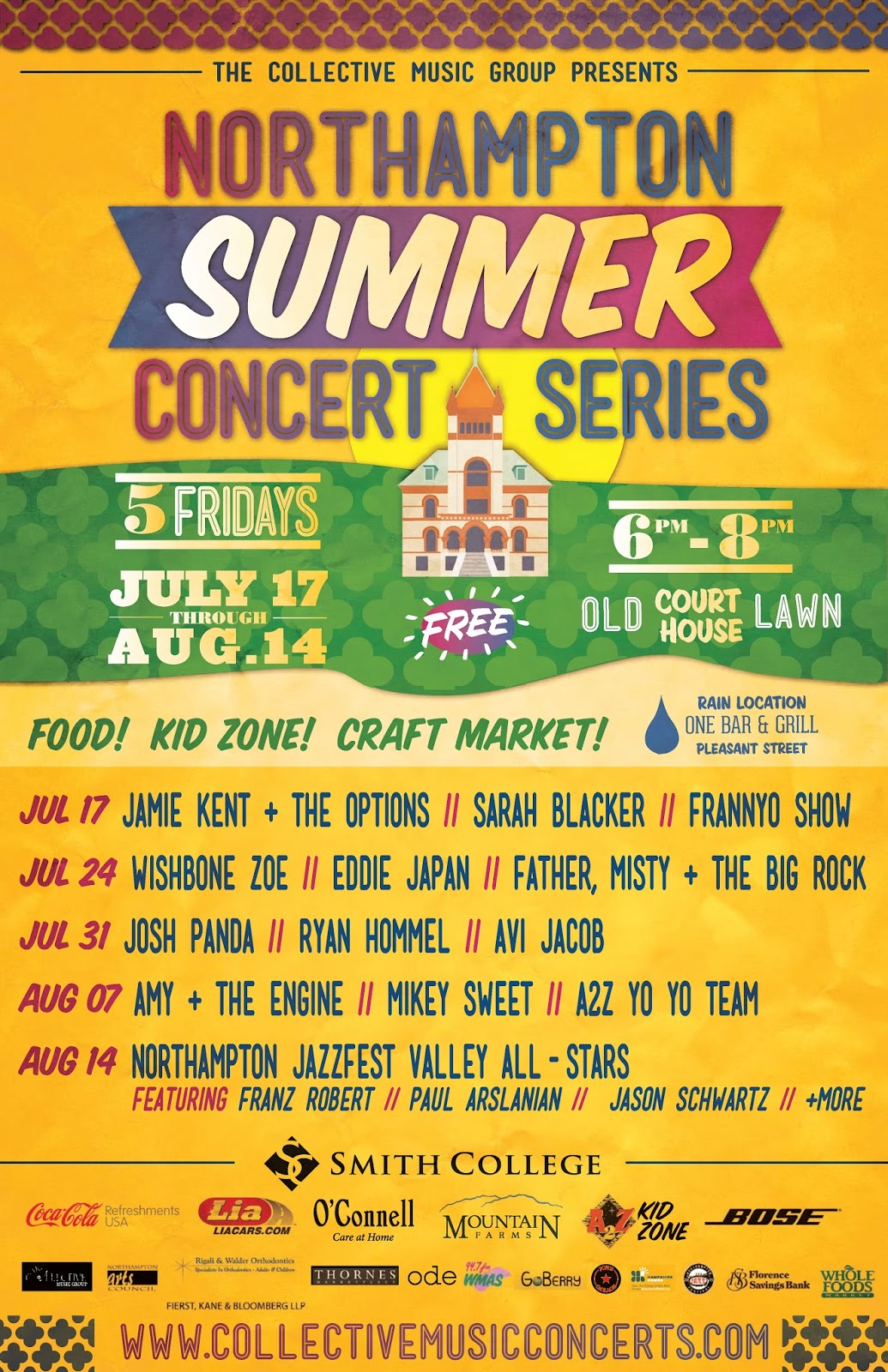 Northampton Summer Concert Series Announces 2015 Lineup and Stage