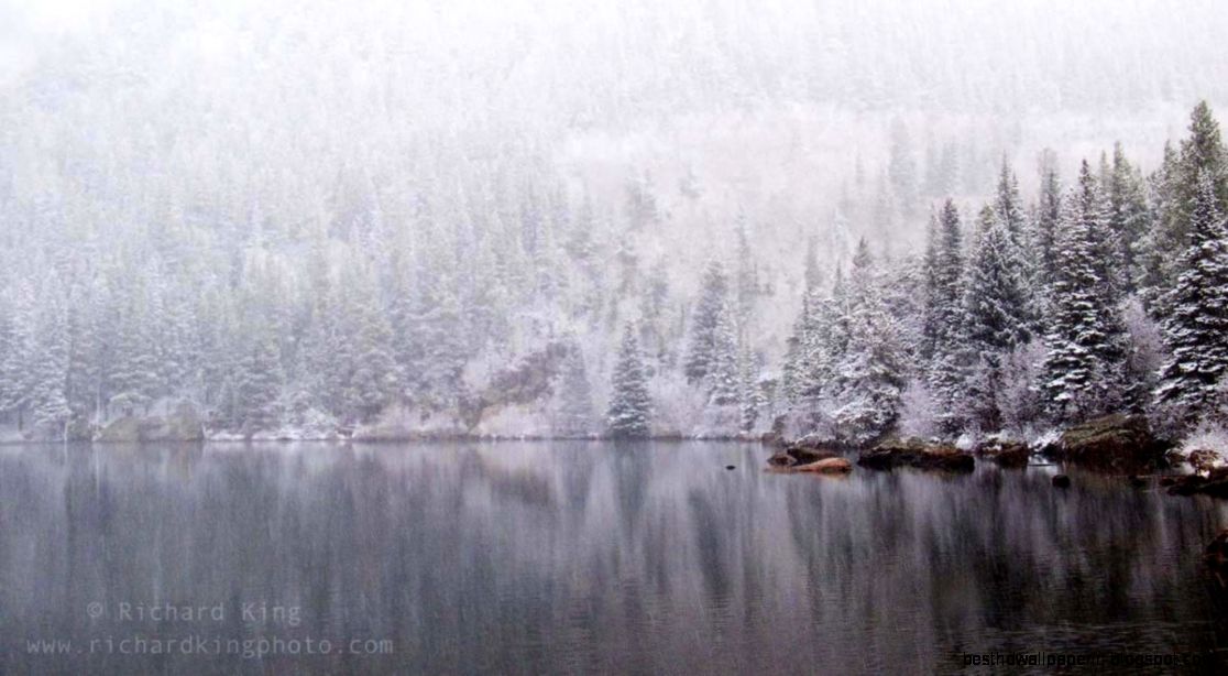 Snow Storm Rocky Mountains Bear Lake colur photography by Richard King Snow Storm Rocky Mountains Bear Lake colur photography by Richard King