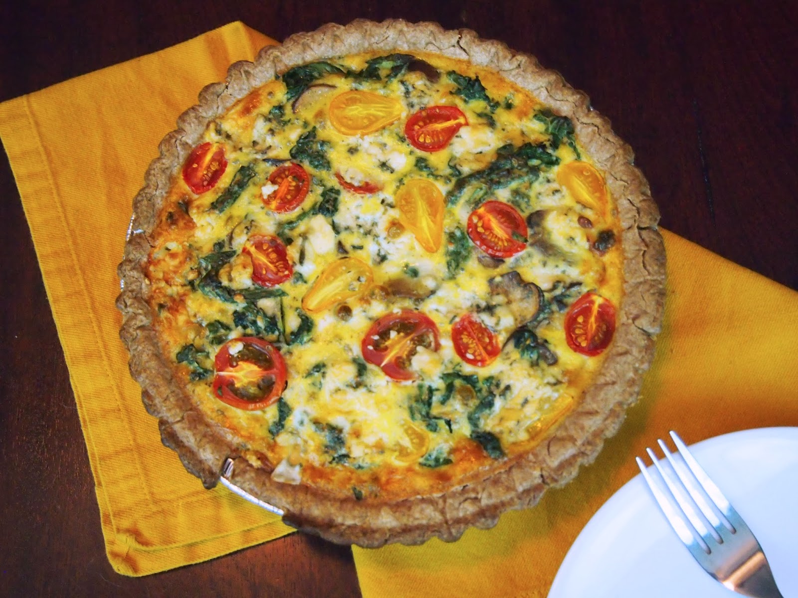 Kale, Mushroom and Blue Cheese Quiche {Sponsored Contest} — Registered