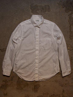 FWK by Engineered Garments "Short Collar Shirt in White 100's Broadcloth" Fall/Winter 2015