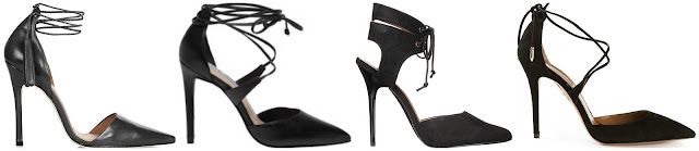 One of these pairs of tie black pumps is from Aquazzura for $695 and the other three are under $110. Can you guess which ones are the more expensive pair? Click the links below to see if you are correct! One of these pairs of tie black pumps is from Aquazzura for $695 and the other three are under $110. Can you guess which ones are the more expensive pair? Click the links below to see if you are correct!
