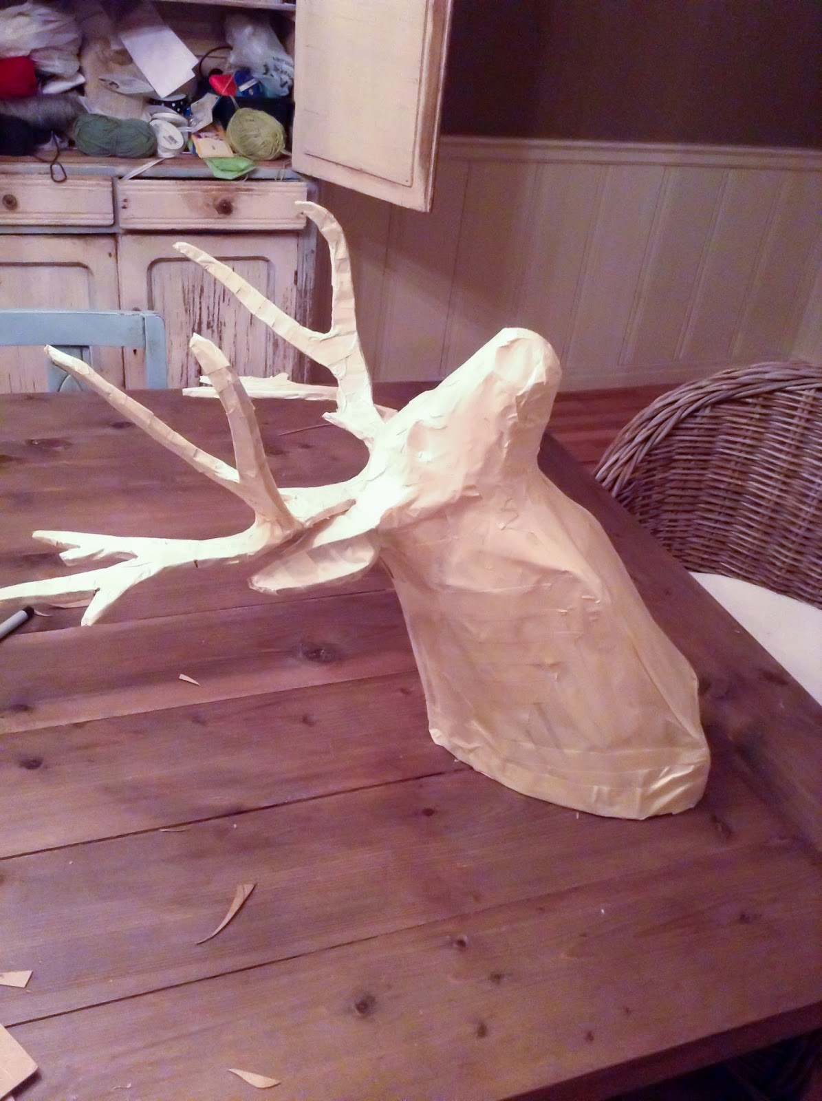Imperfectly Imaginable DIY Paper Mache Deer Head for around 20