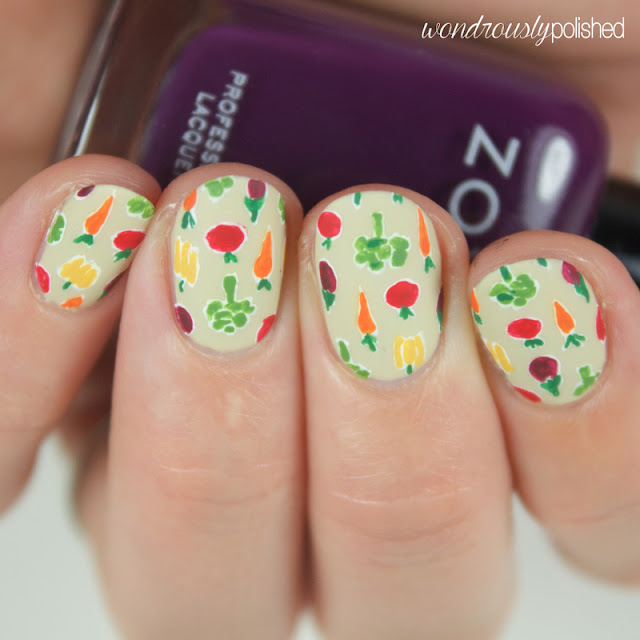 vegetable nail art