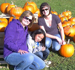 Mom and sisters on beautiful fall day