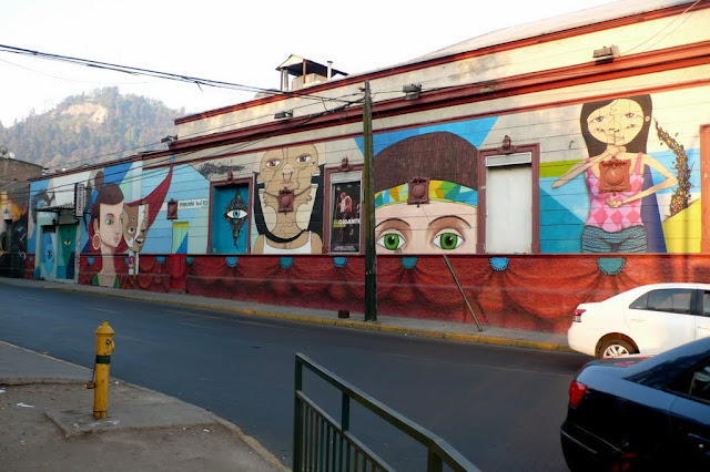 street art in santiago de chile barrio bellavista arte callejero by piguan and bus