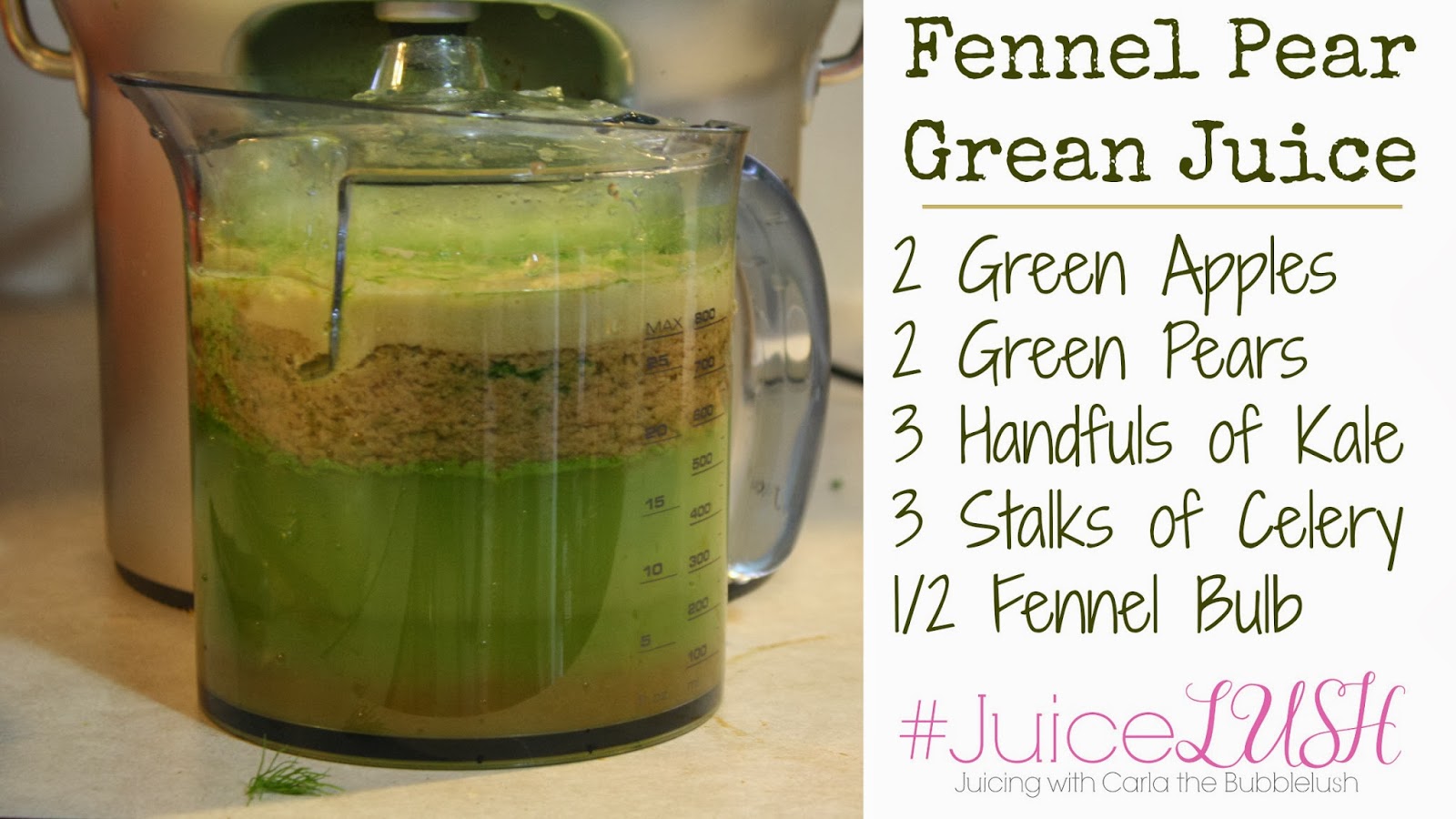 The Bubblelush JuiceLUSH Fennel Juice