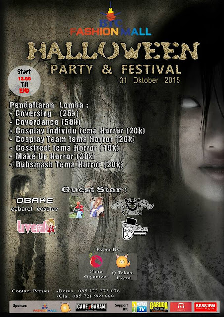 Event Halloween bandung Jepang terbaru Bandung Trade Center BTC bulan Oktober Japbandung-asia.blogspot.com