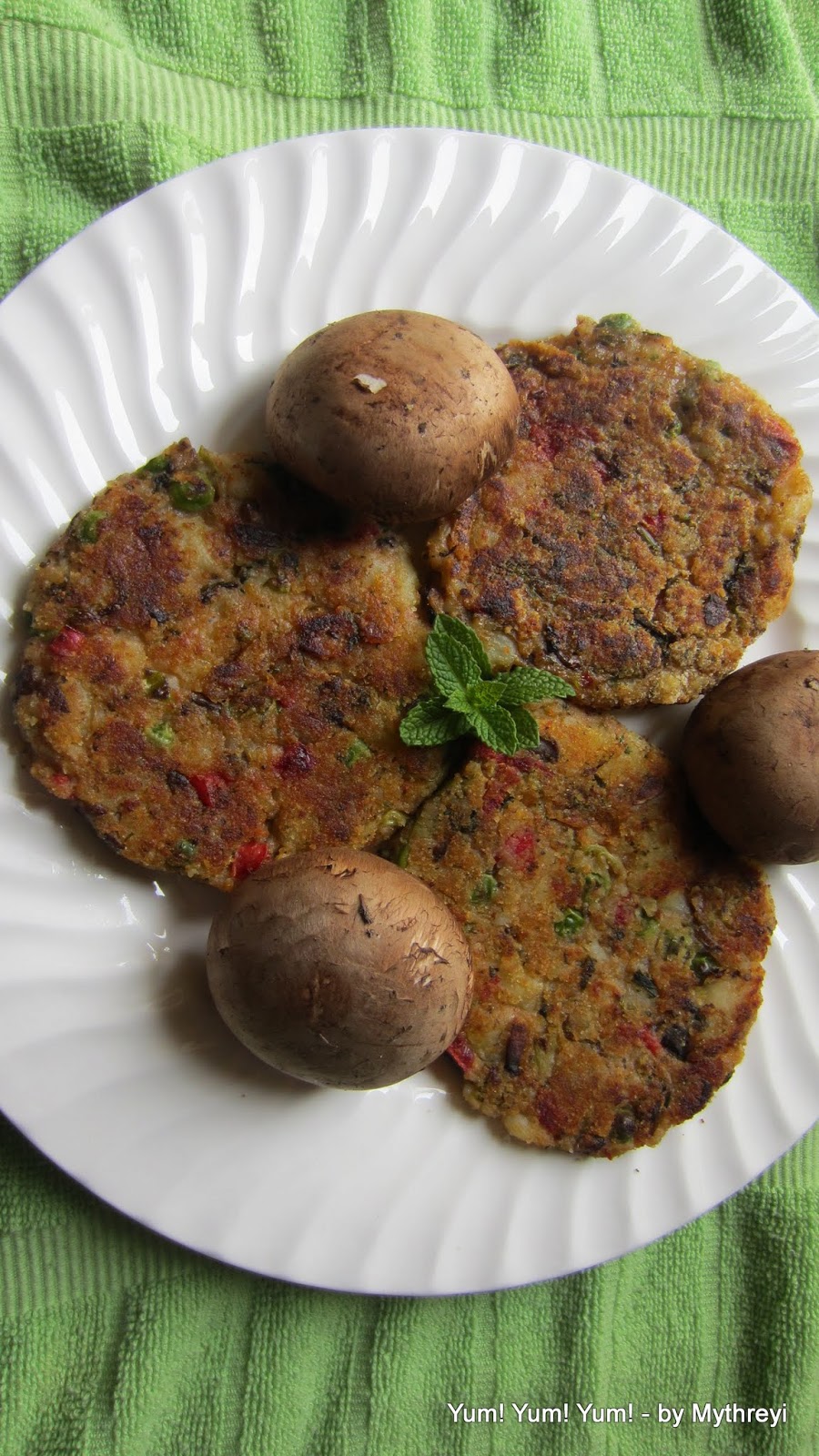 Yum! Yum! Yum! Mushroom & Veggie Patties ( Homemade)