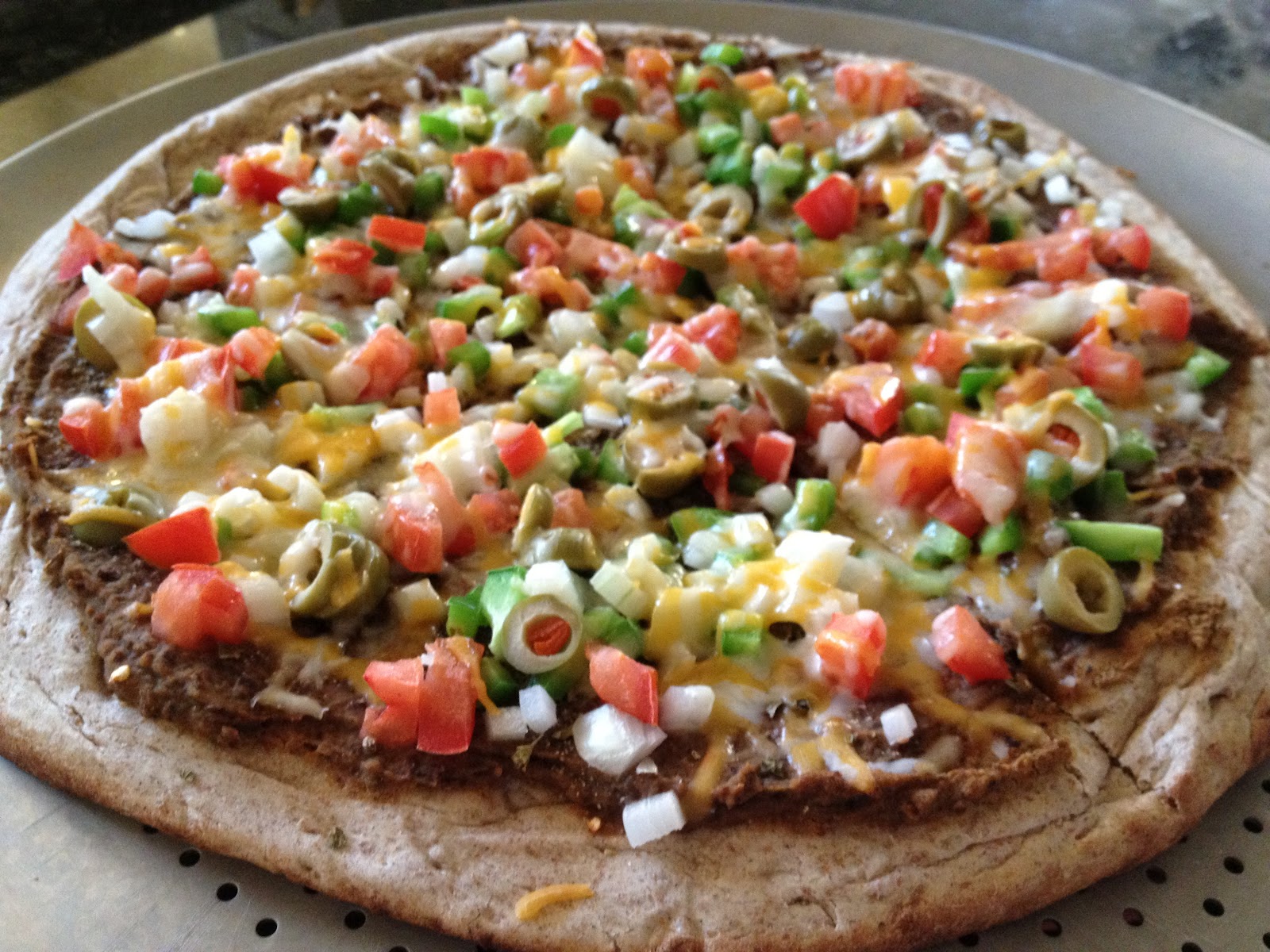 Veg Out Girl black bean mexican pizza
