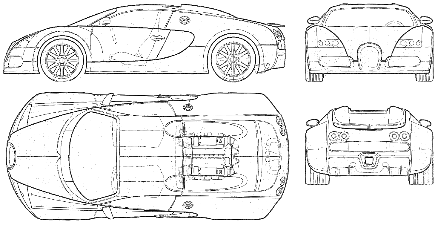 bugatti veyron size