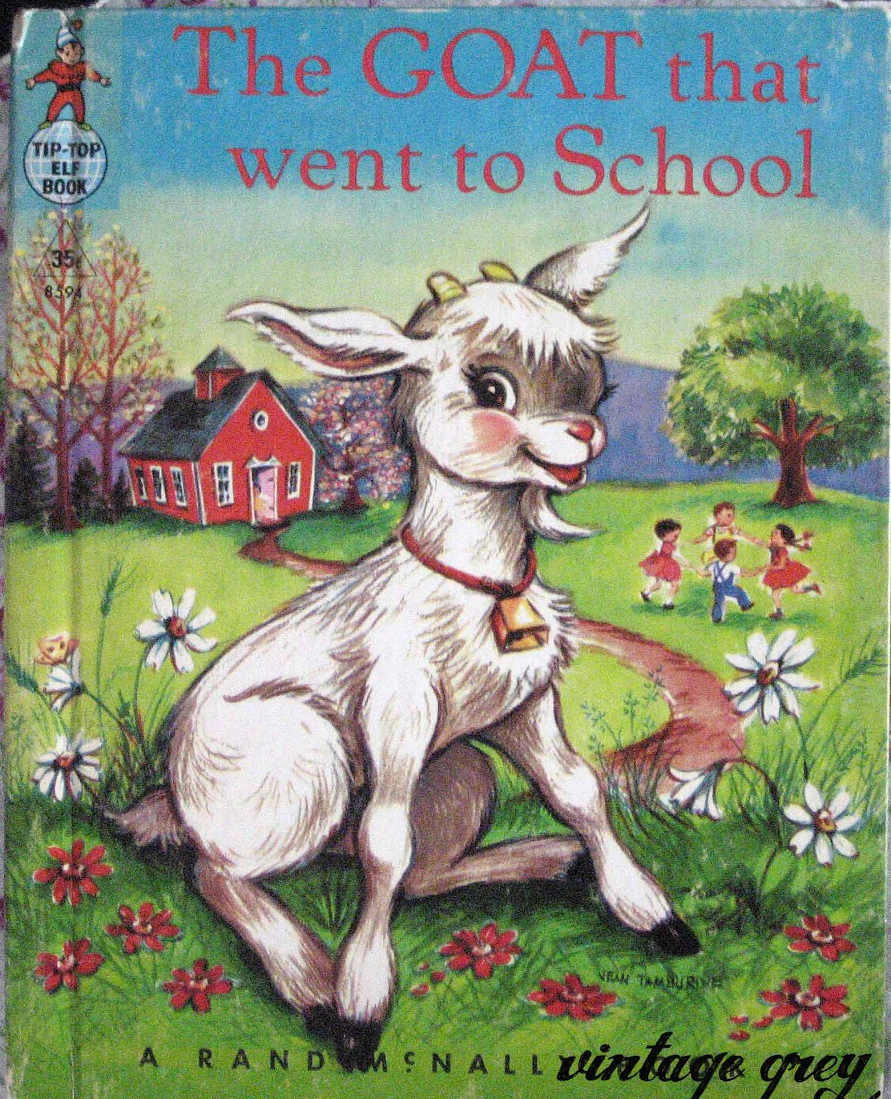 vintage grey the goat that went to school