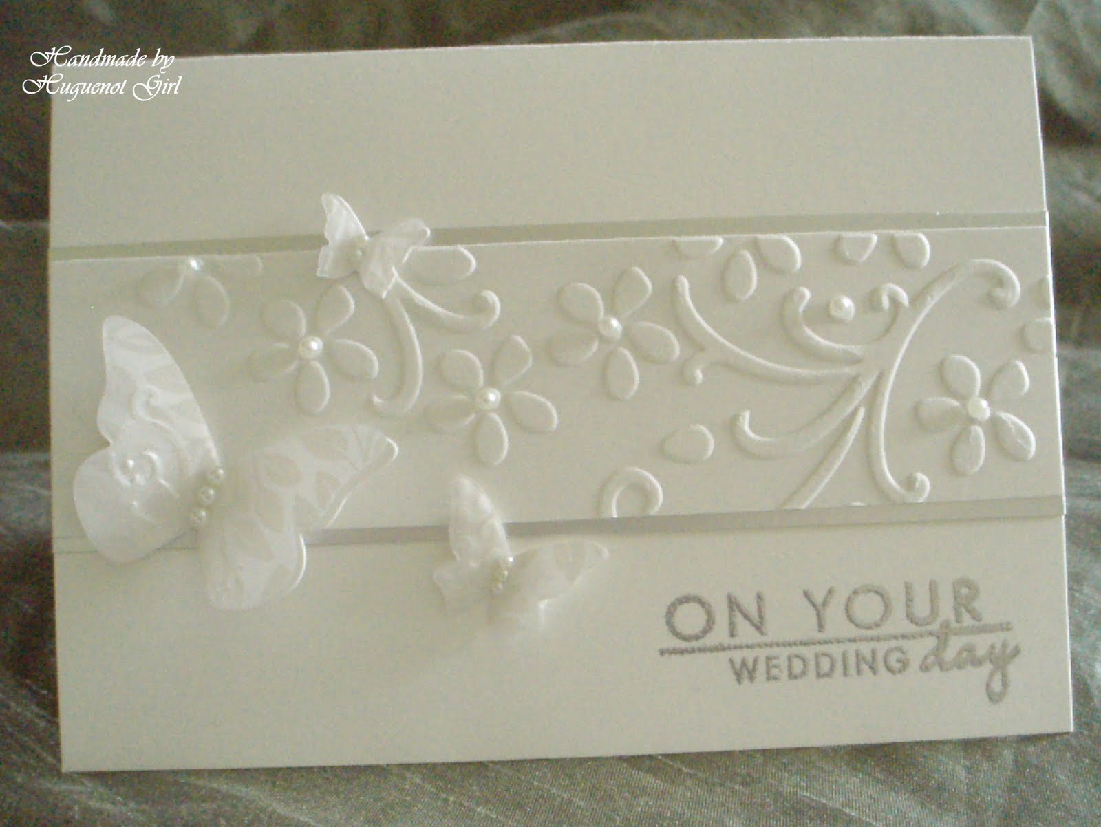 Wedding Card Ideas To Make Part - 24: Handmade Wedding Card Ideas : Recipe Card Paper Su Shimmery White Cardstock Silver Satin